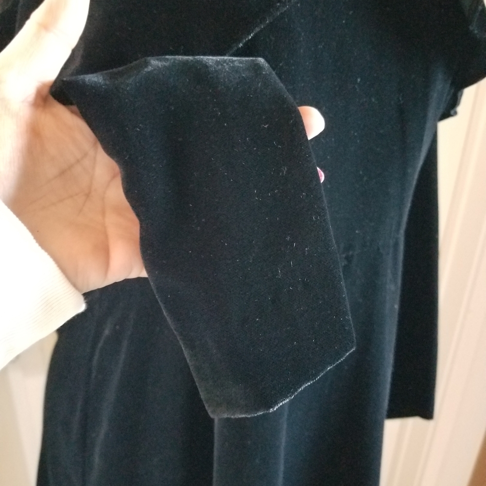 Zara black velvet  off shoulder holiday dress large - Picture 6 of 15
